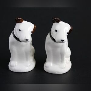 Vintage RCA Victor Dog Salt and Pepper shakers Nipper Japan